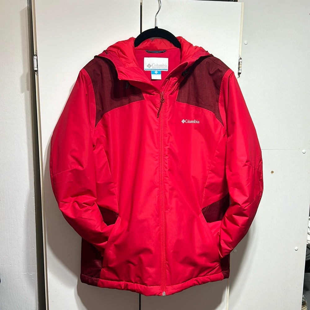 COLUMBIA Coat Large Red Omni Heat NEW